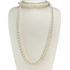 Secondhand choker necklace gold 750 yellow japanese cultured pearls diamonds 105 cm - vue V2