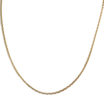Chaine d'occasion or 750 jaune maille forçat 46 cm