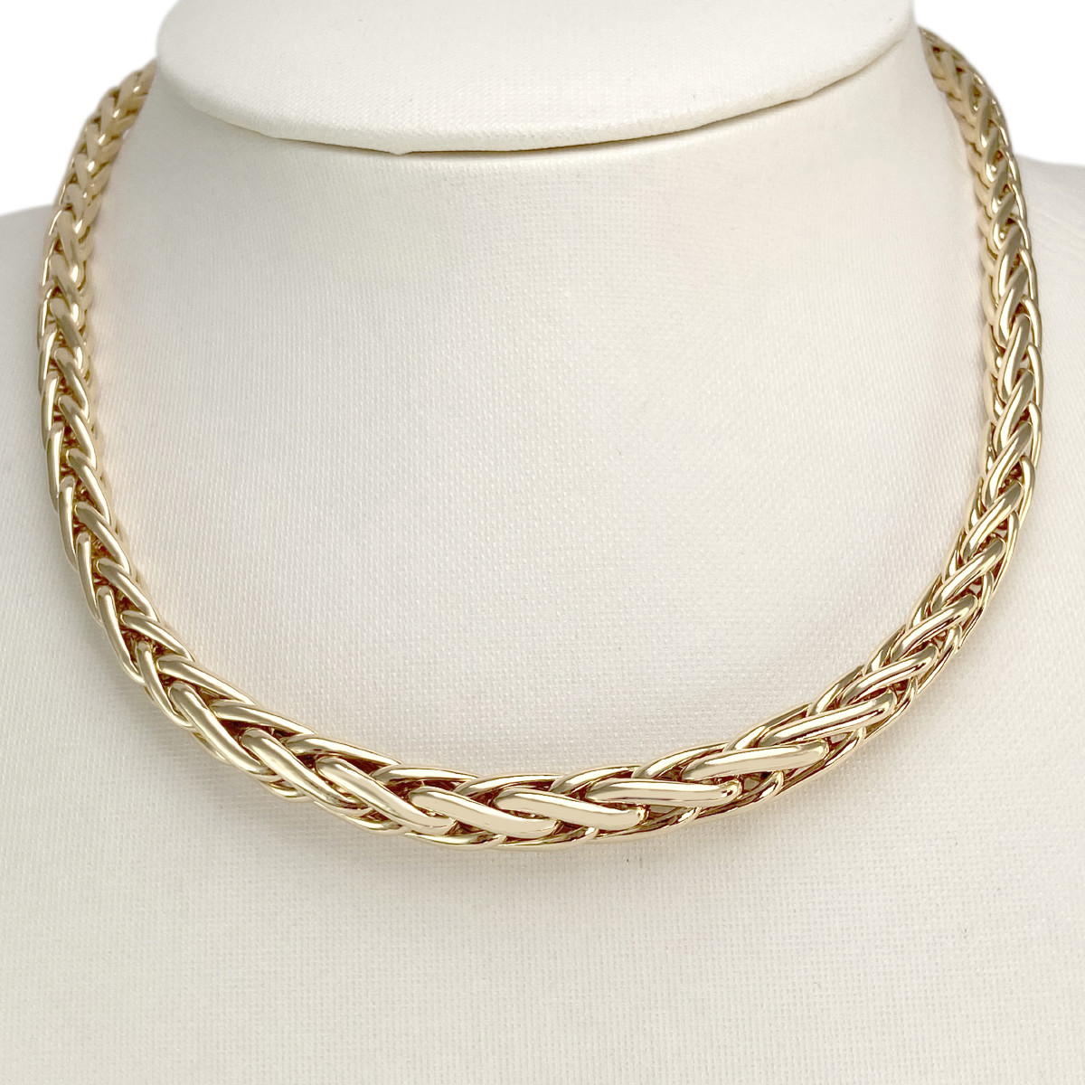 Collier d'occasion or 750 jaune maille palmier - vue 2