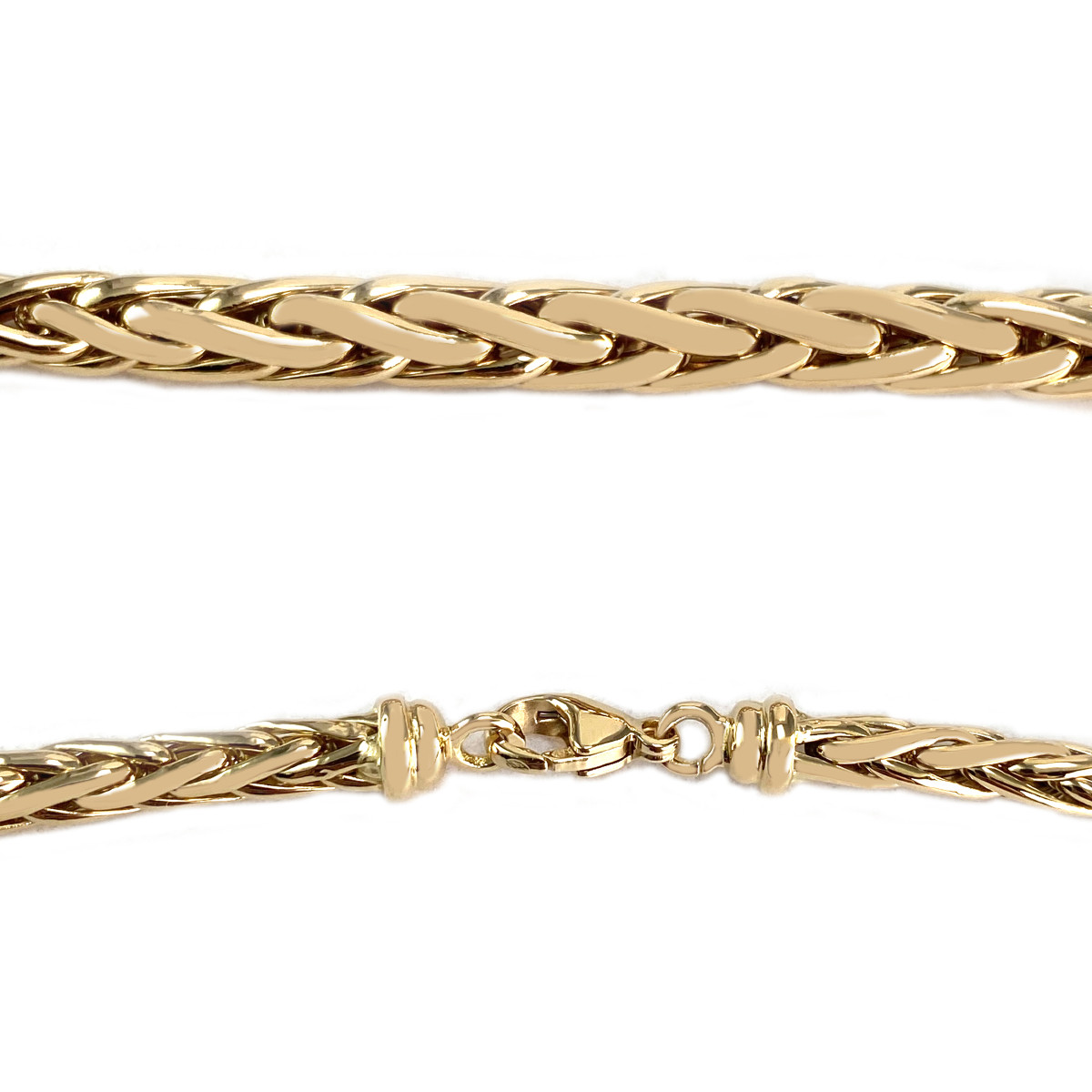 Collier d'occasion or 750 jaune maille palmier - vue 3