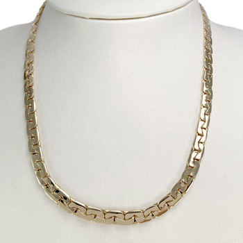 Collier d'occasion or 750 jaune maille haricot 45 cm