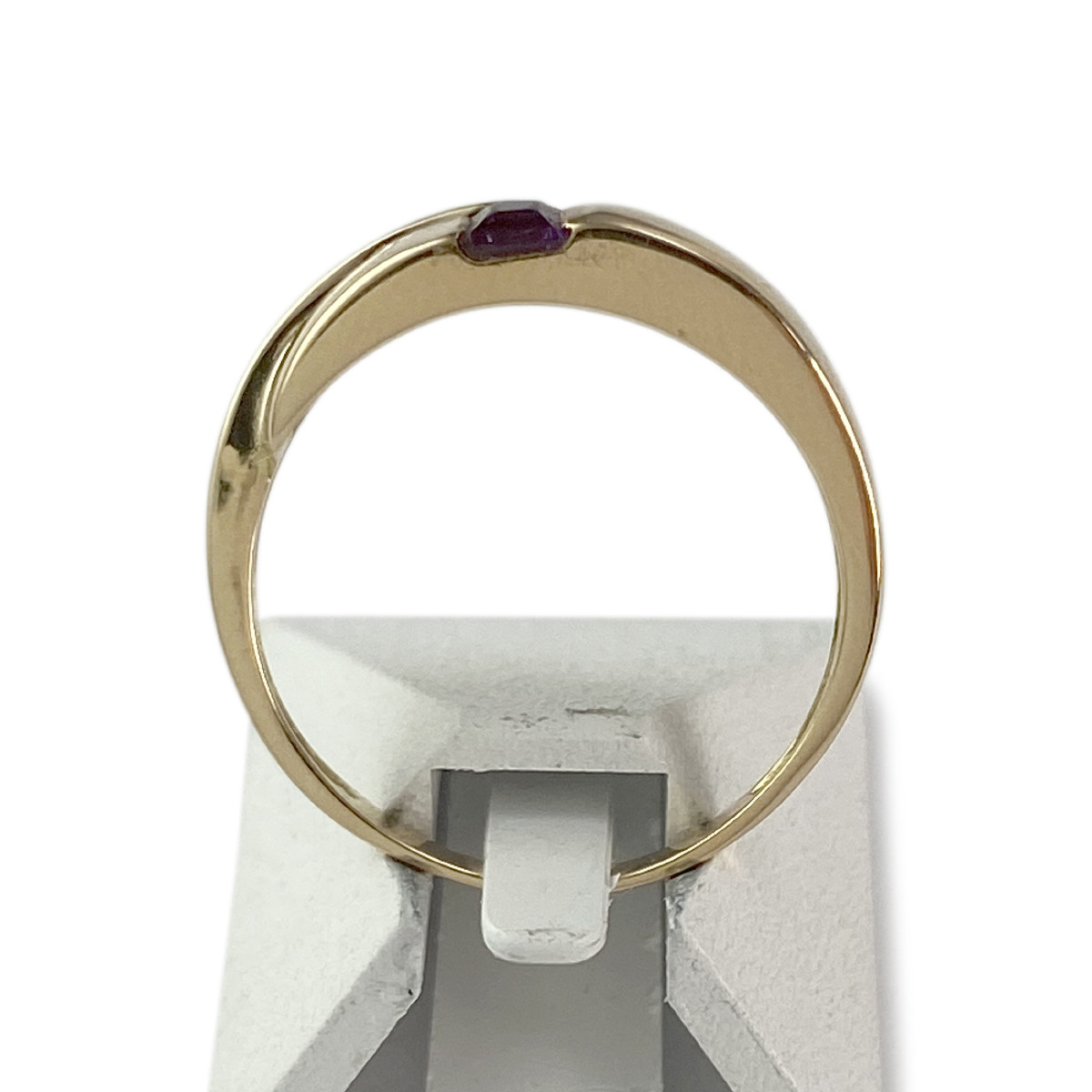 Bague d'occasion or 750 imitation pierre - vue 3