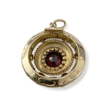 Pendentif d'occasion or 750 grenat rhodolité