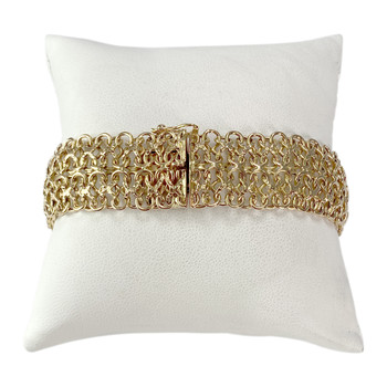 Bracelet d'occasion or 750 jaune maille fantaisie 18cm