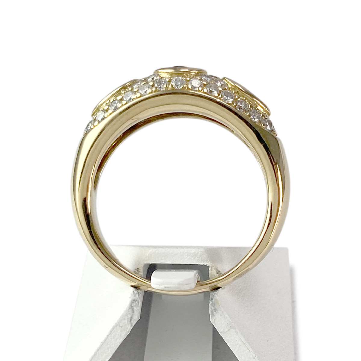 Bague d'occasion or 750 diamants et saphirs - vue 3