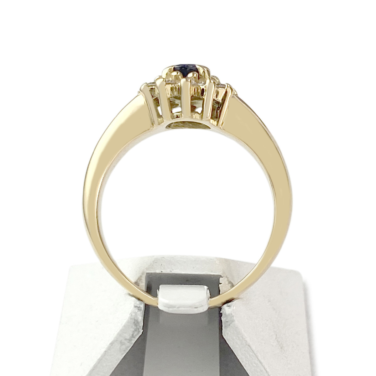 Bague d'occasion or 750 saphir et diamants - vue 3