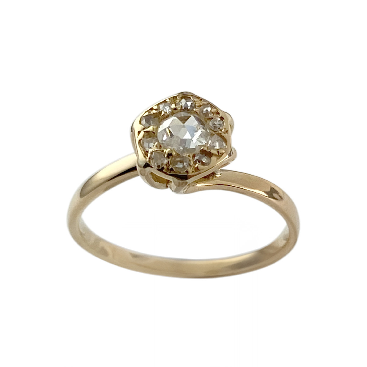 Bague d'occasion or 750 diamants