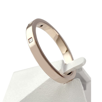 Bague d'occasion or 375 rose diamants