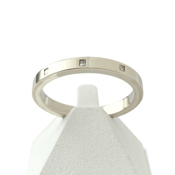 Bague d'occasion or 375 blanc diamants