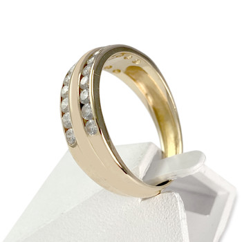 Bague d'occasion or 750 jaune zirconias