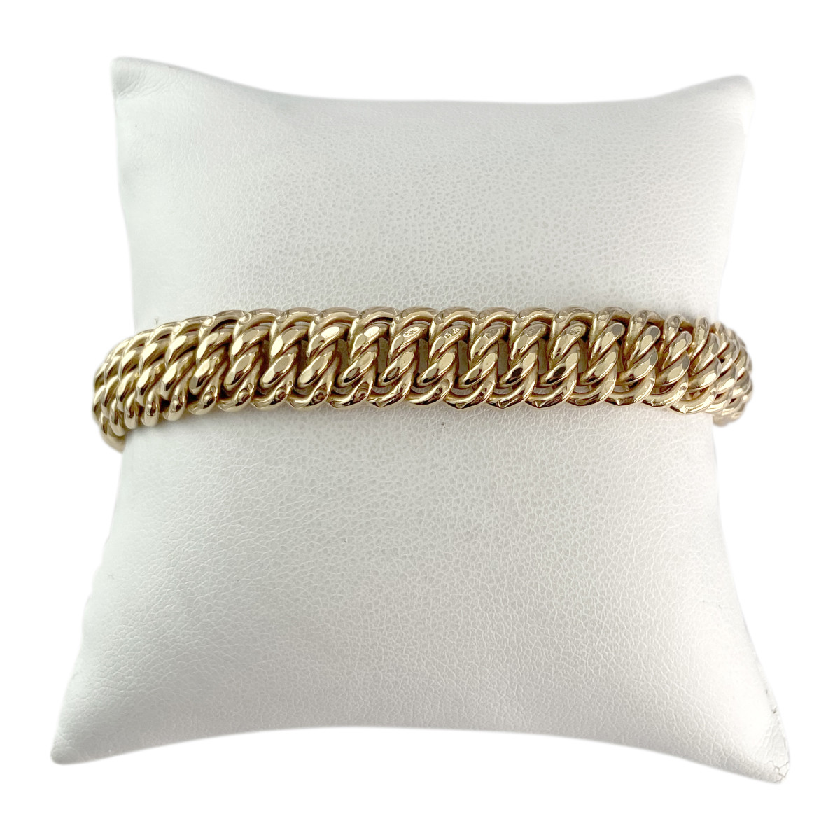 Bracelet d'occasion or 750 jaune maille américaine 19cm