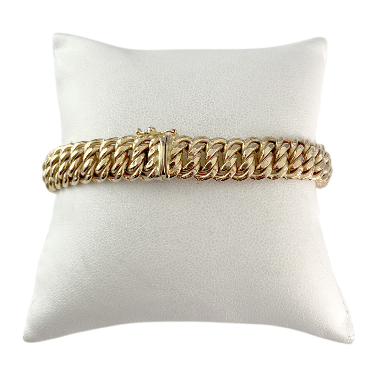 Bracelet d'occasion or 750 jaune maille américaine 19cm - vue 2