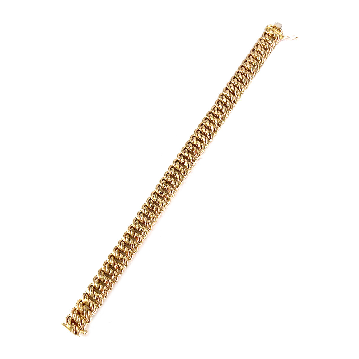 Bracelet d'occasion or 750 jaune maille américaine 19cm - vue 3