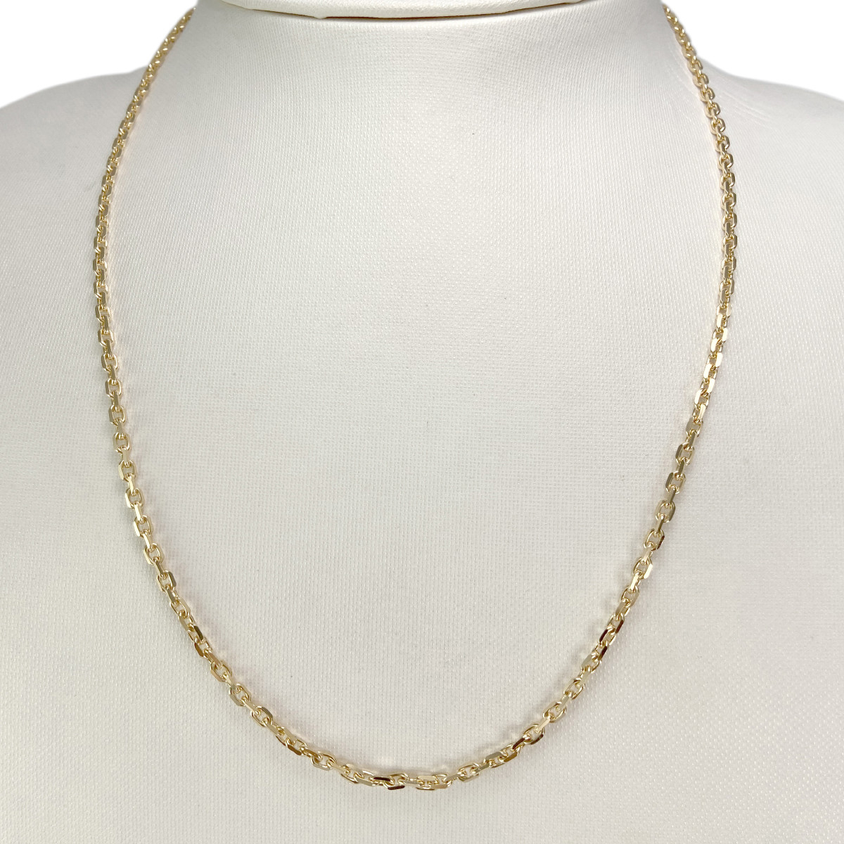 Collier d'occasion or 750 jaune maille forçat 50cm - vue 2