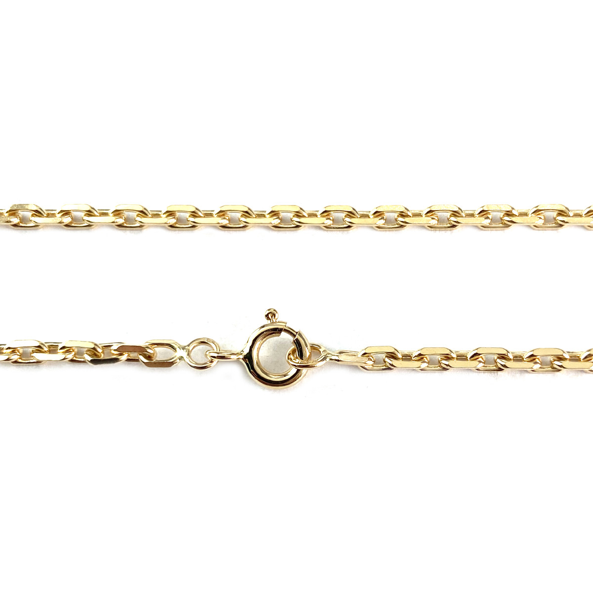 Collier d'occasion or 750 jaune maille forçat 50cm - vue 3
