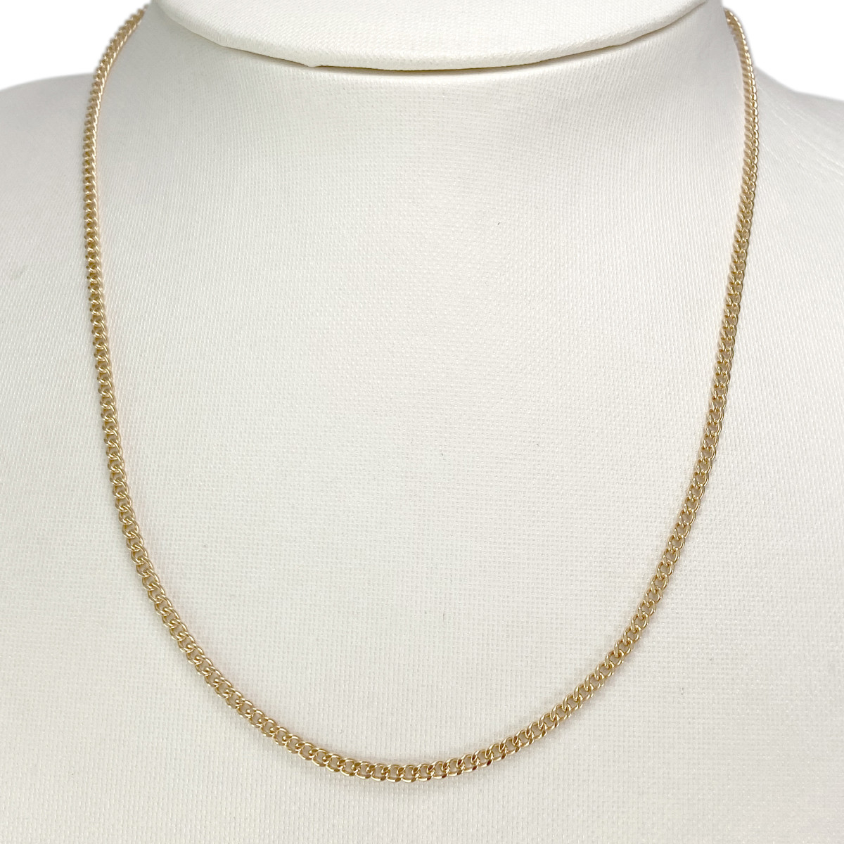 Chaine d'occasion or 750 jaune maille gourmette 42.5 cm - vue 2