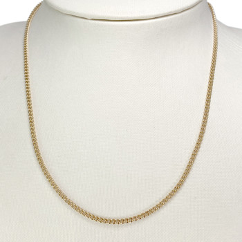 Chaine d'occasion or 750 jaune maille gourmette 42.5 cm