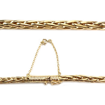 Collier d'occasion or 750 jaune maille palmier 45 cm