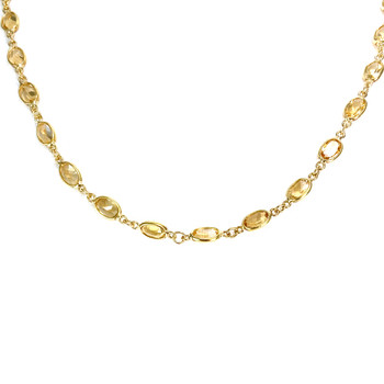 Collier d'occasion or 750 jaune citrines 43 cm