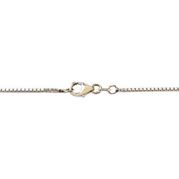 Collier d'occasion or 750 blanc diamants 40 cm