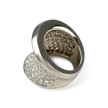 Bague Cartier d'occasion or 750 blanc diamants