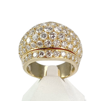 Bague Cartier d'occasion or 750 jaune diamants