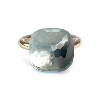 Bague Pomellato d'occasion or 750 rose topaze