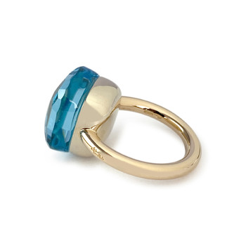 Bague Pomellato d'occasion or 750 rose topaze