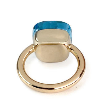 Bague Pomellato d'occasion or 750 rose topaze