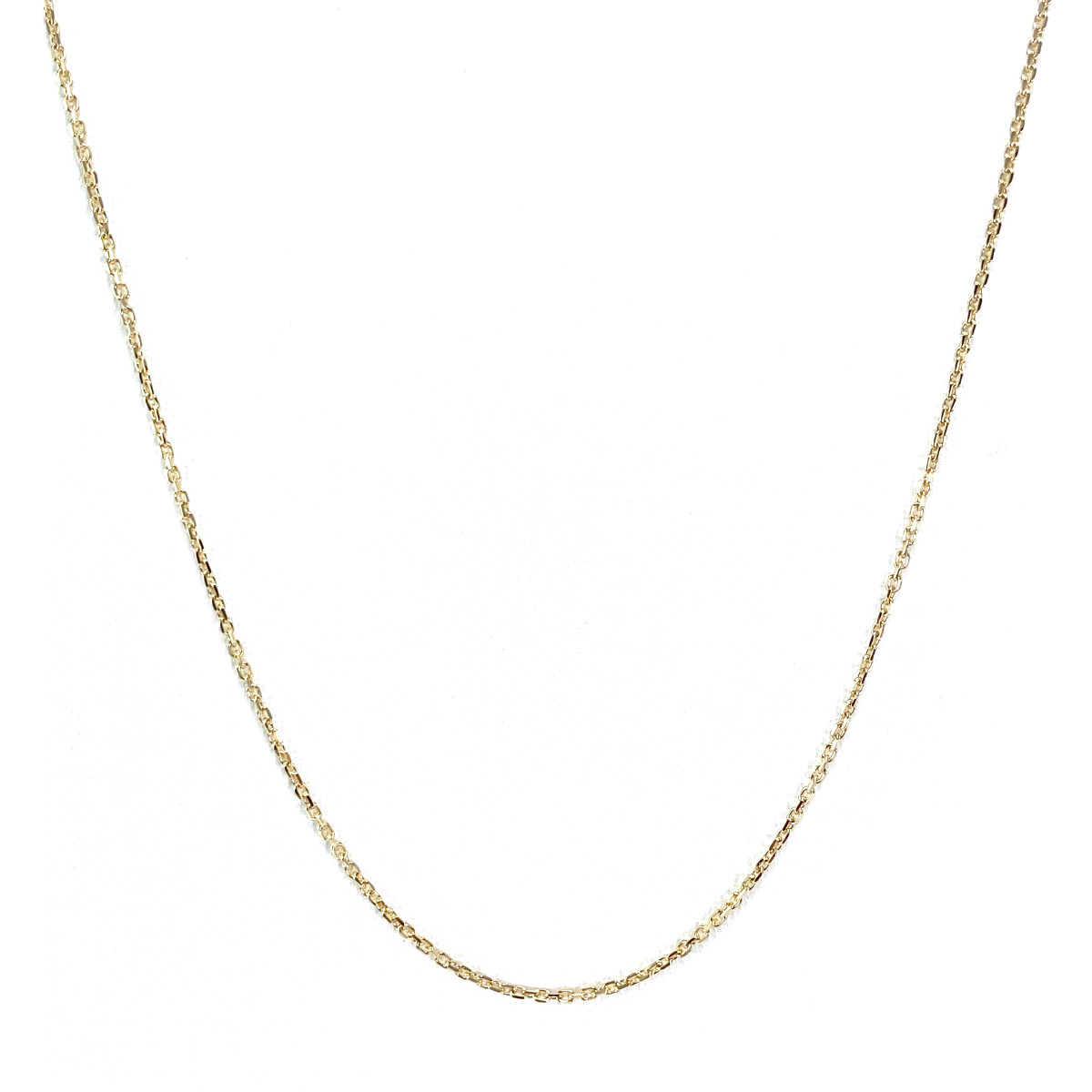 Chaine d'occasion or 750 jaune maille forçat 65 cm