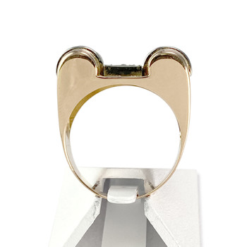 Bague d'occasion or 750 2 tons zirconias