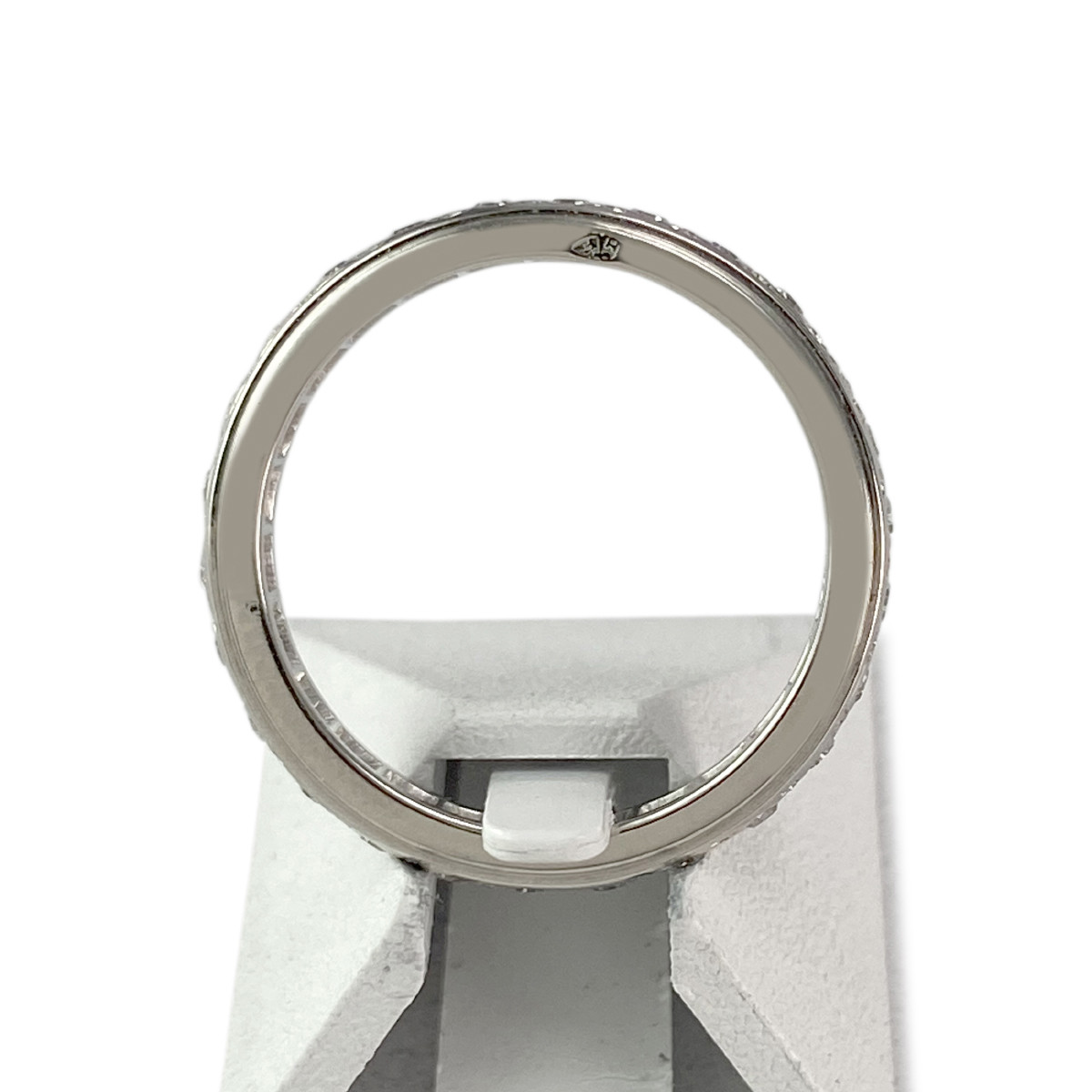 Bague d'occasion tour complet or 750 blanc diamants - vue 3