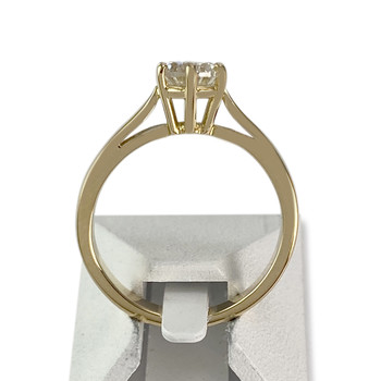 Solitaire tweedehands goud 750 gele diamant