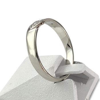 Tweedehands goud 750 witte diamanten ring