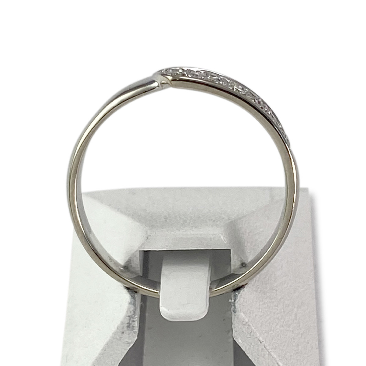 Bague d'occasion or 750 blanc diamants - vue 3
