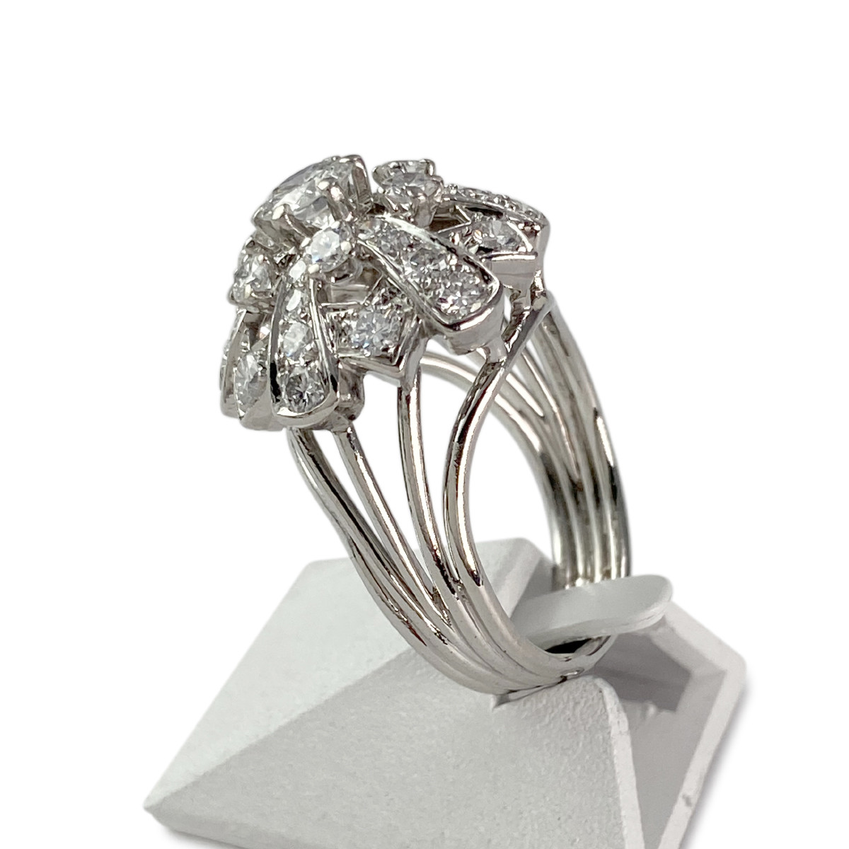 Bague d'occasion platine 950 diamants - vue 2