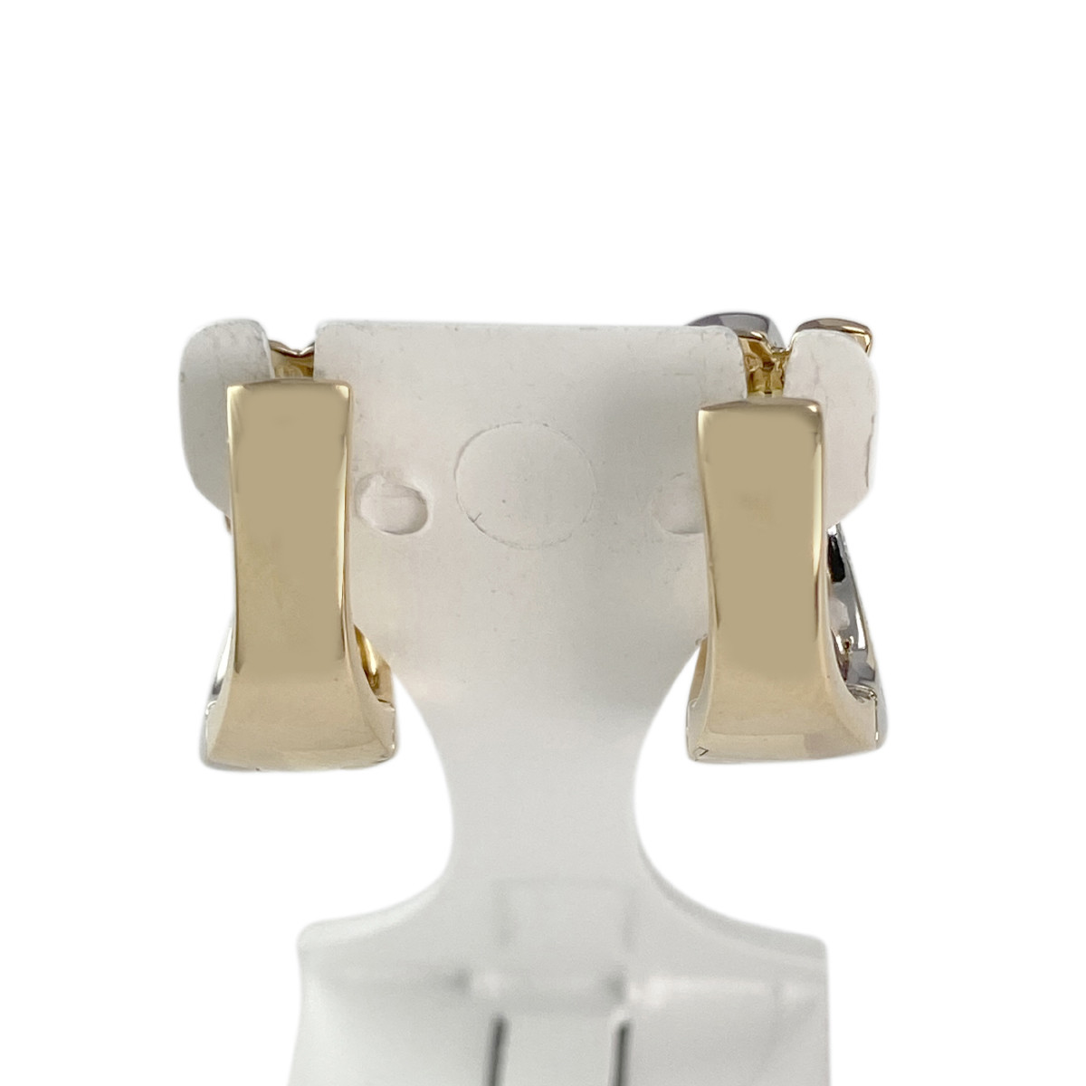 Boucles d'oreilles Guy Laroche d'occasion or 750 2 tons améthystes - vue 3
