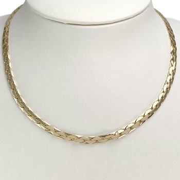 Collier d'occasion or 750 jaune maille haricot 41 cm