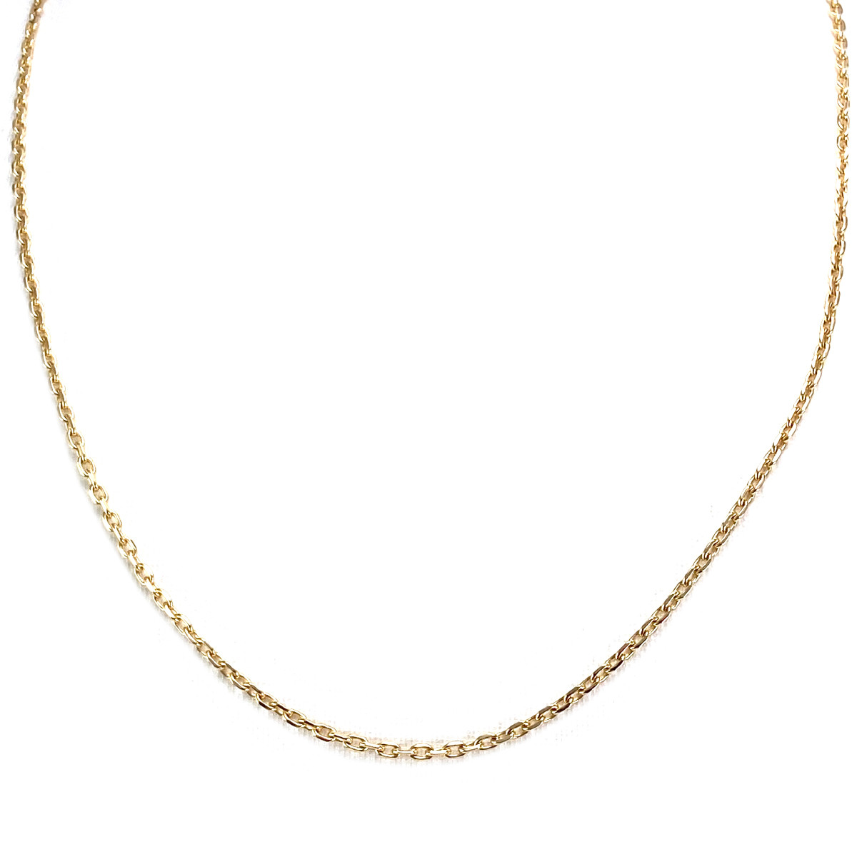 Chaine d'occasion or 750 jaune maille forçat 46cm