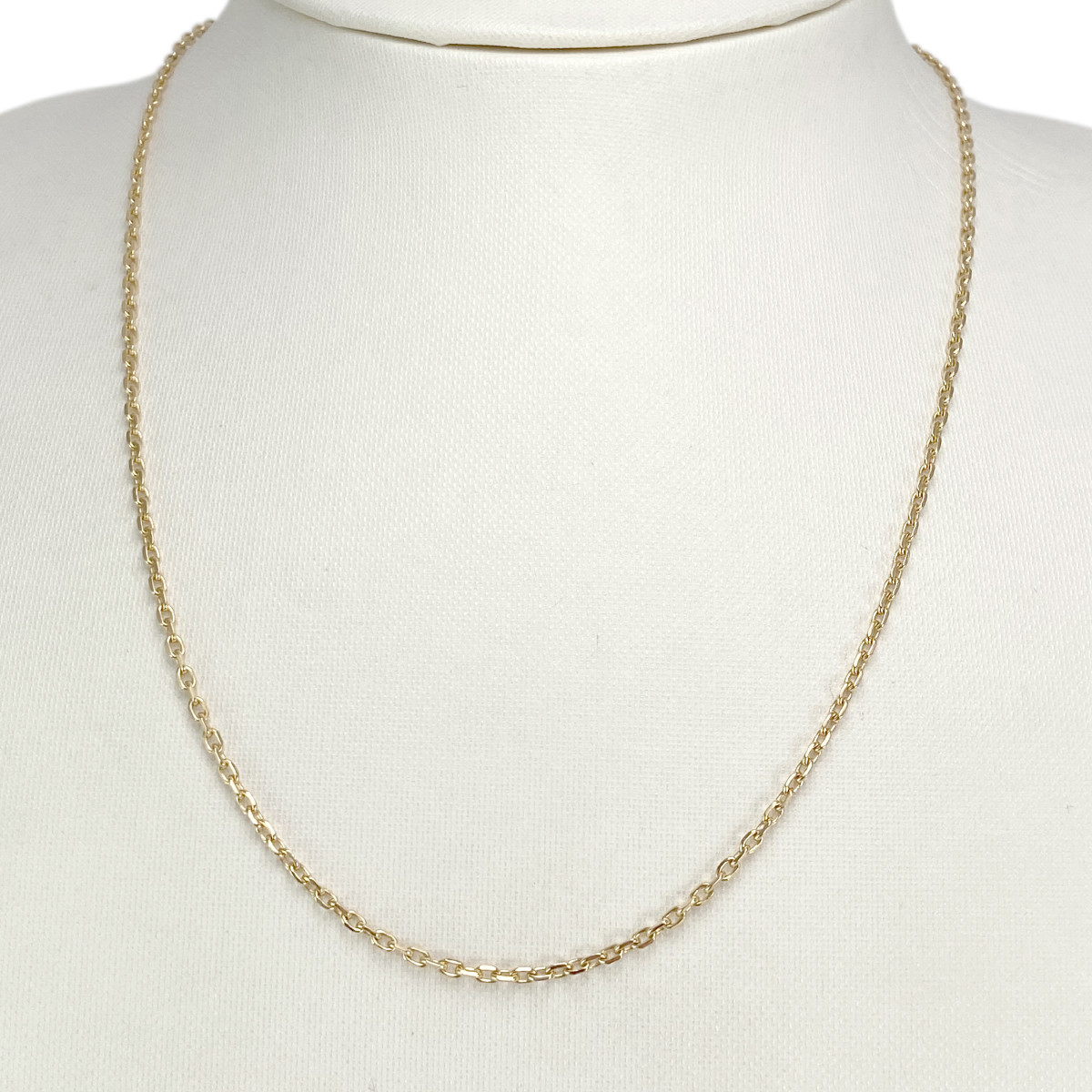 Chaine d'occasion or 750 jaune maille forçat 46cm - vue 2