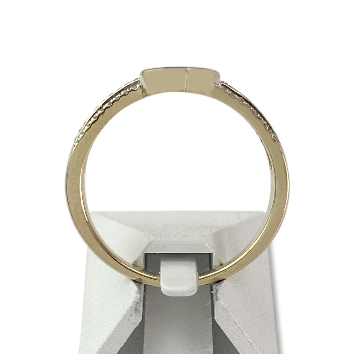 Bague d'occasion or 375 2 tons diamants - vue 3