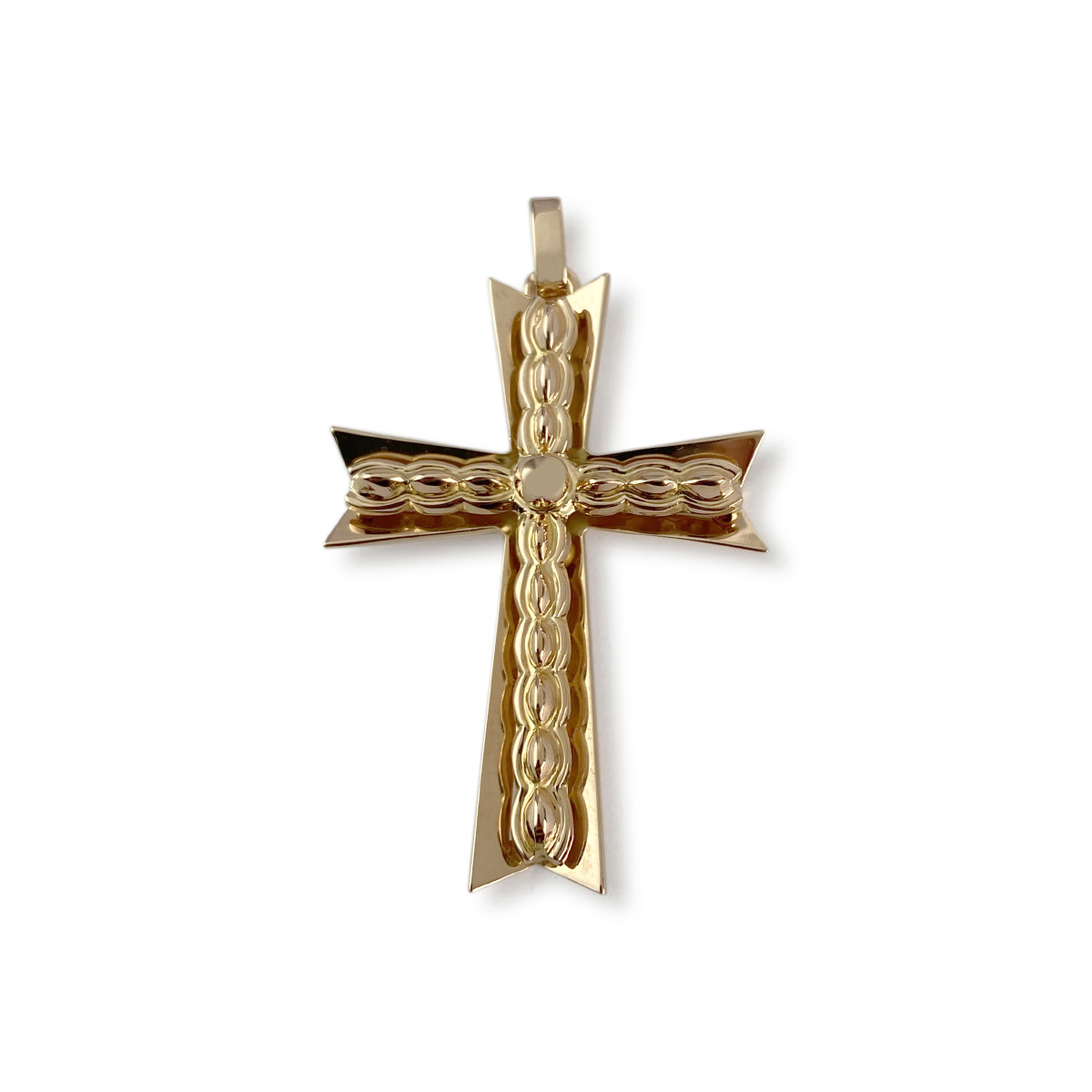 Pendentif croix d'occasion or 750 jaune