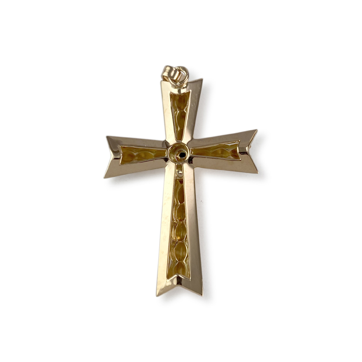 Pendentif croix d'occasion or 750 jaune - vue 2