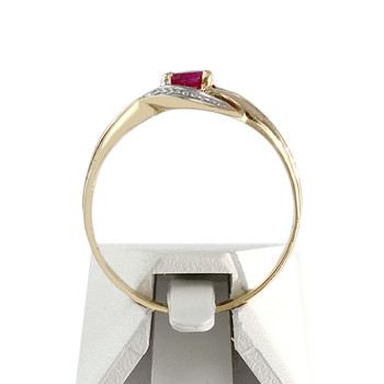 Bague d'occasion or 750 jaune 2tons rubis