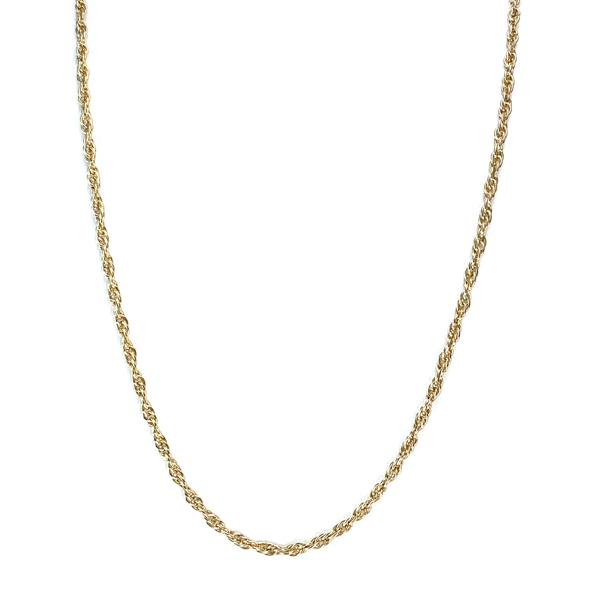 Collier d'occasion or 750 jaune maille torsadée 59 cm