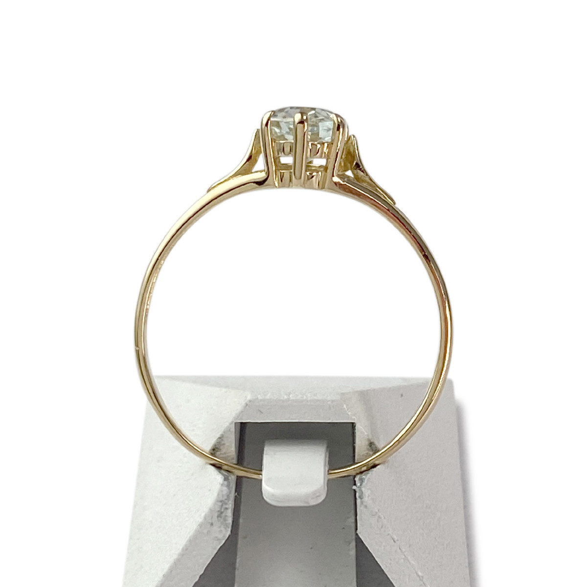 Bague d'occasion or 750 jaune aigue marine - vue 3