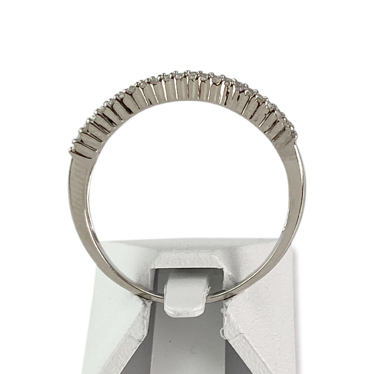 Bague d'occasion or 750 blanc saphirs diamants - vue 3