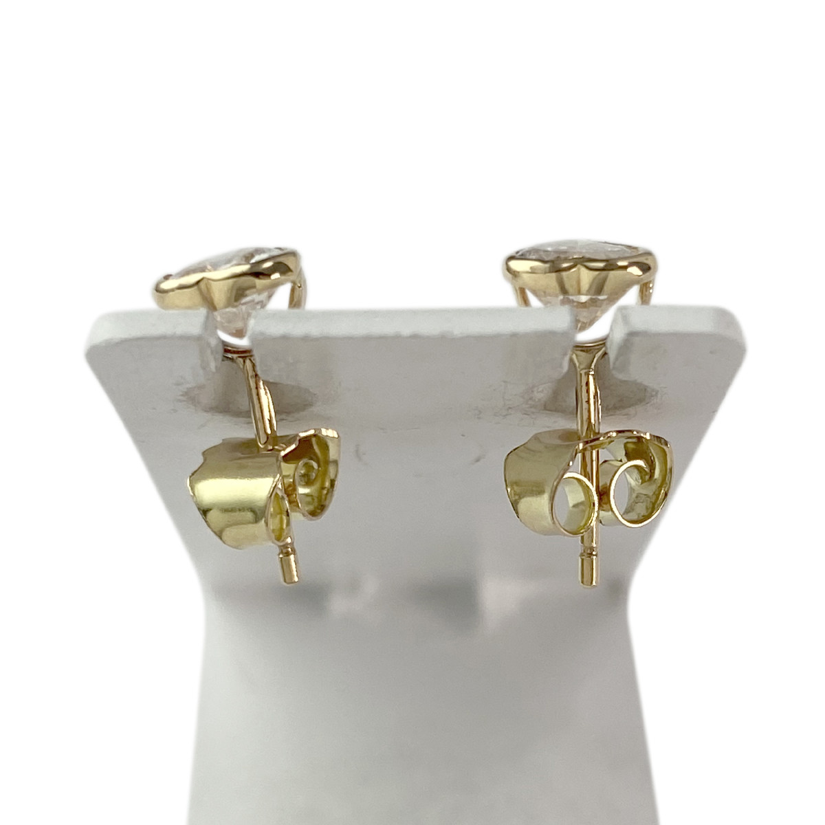 Boucles d'oreilles d'occasion or 375 jaune pierres précieuses zirconias - vue 3