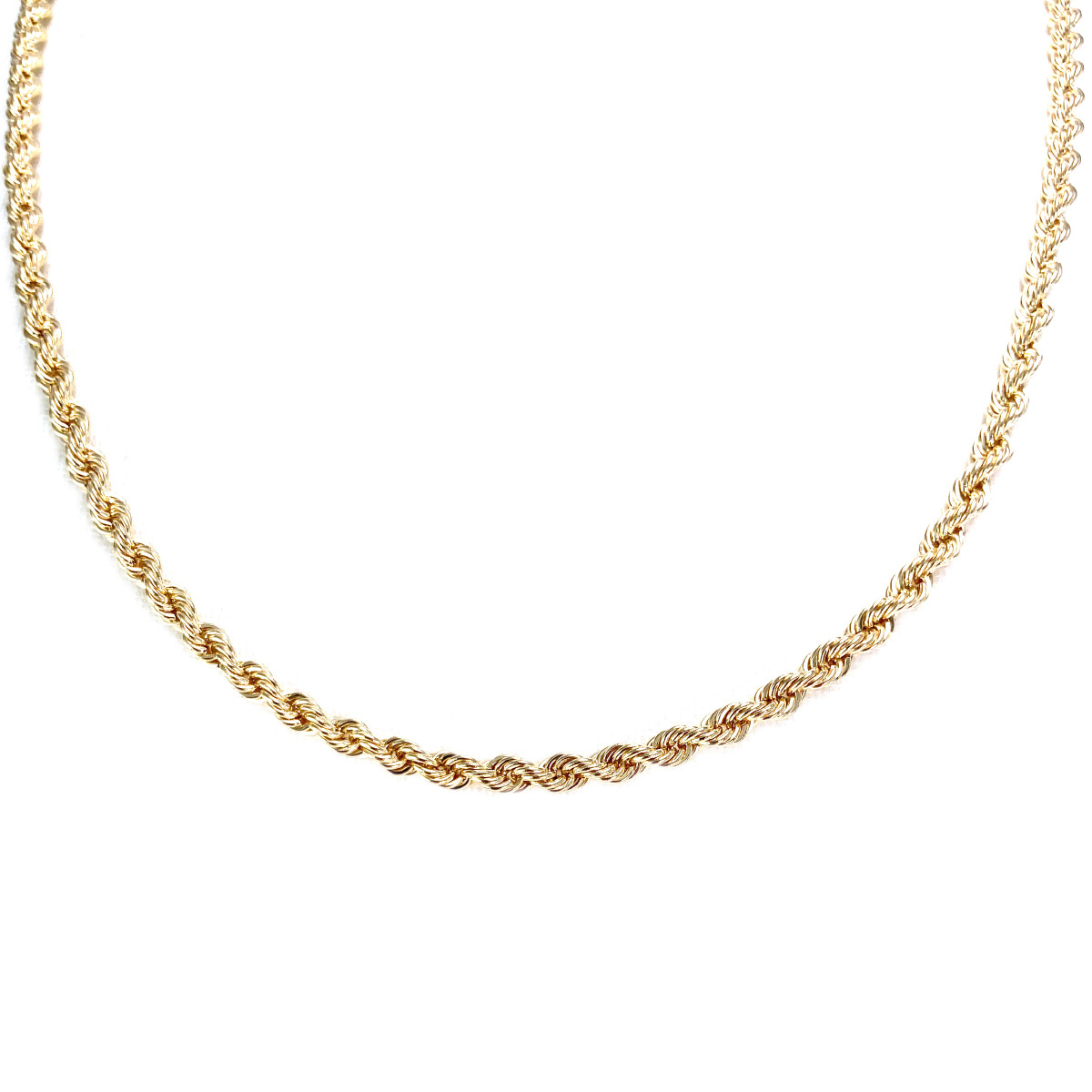 Collier d'occasion or 750 jaune maille corde 45 cm