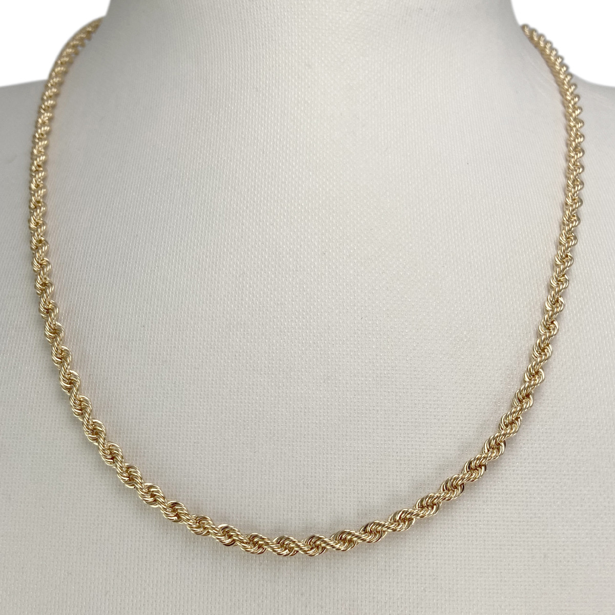 Collier d'occasion or 750 jaune maille corde 45 cm - vue 2
